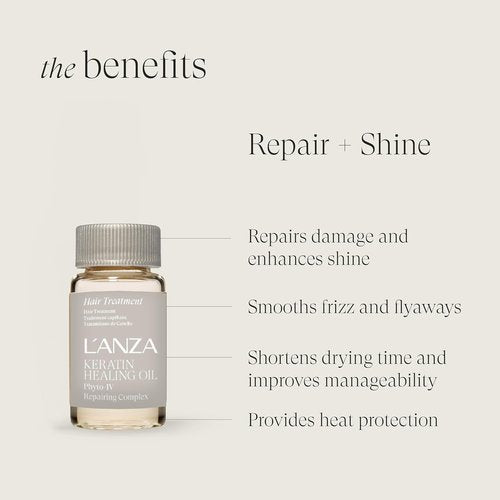 L’ANZA Kertain Healing Oil - Nourishing Hair Treatment for Smooth, Shiny Locks | 3.4 oz
