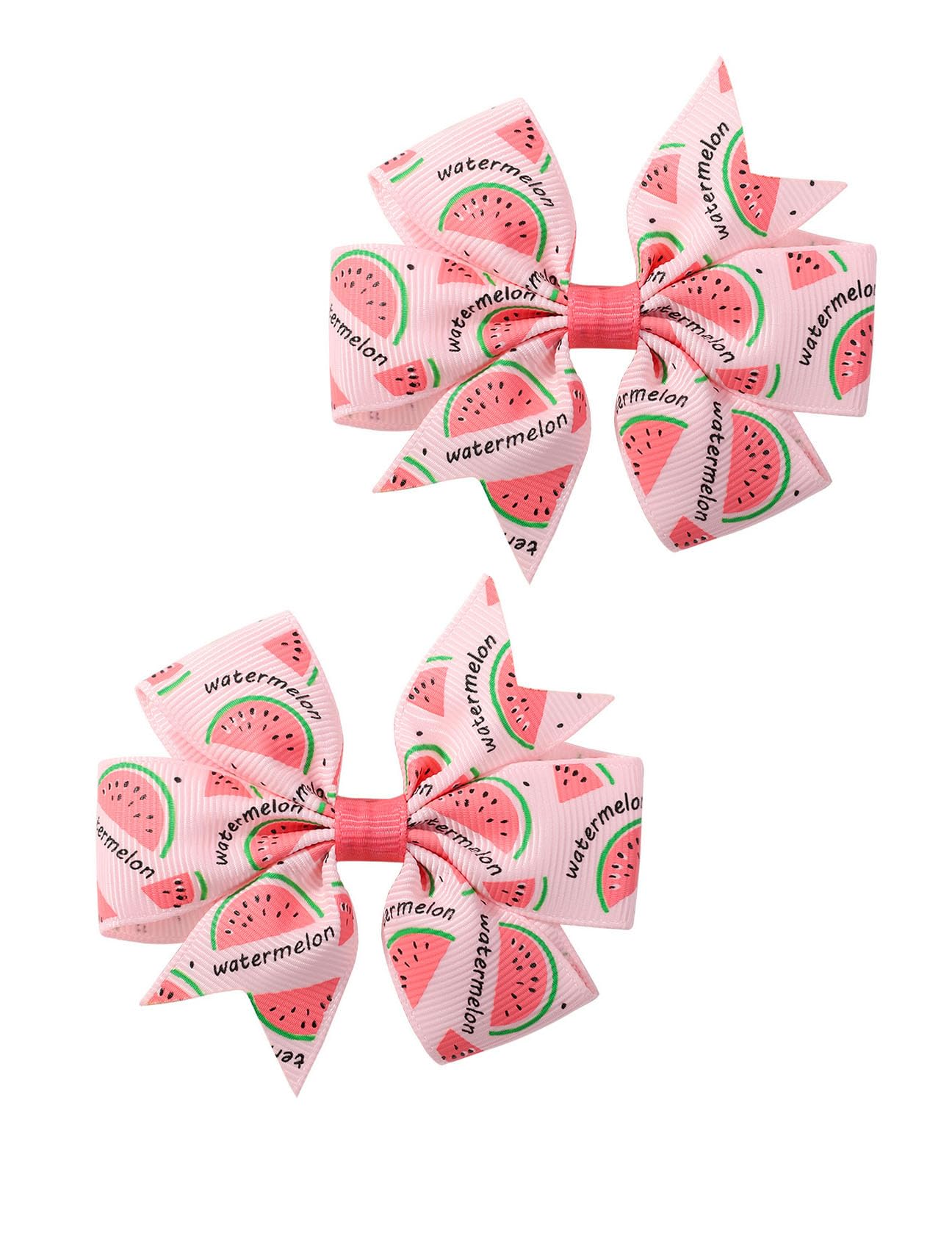 Watermelon Bow Hair Clips Pin Girls Fruit Hair Bowknot Watermelon Hairclips BBG22 (Set-G)