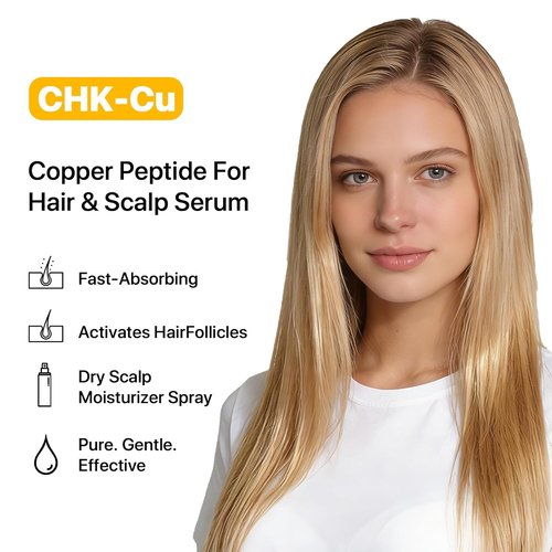 GHK-Cu Peptide Hair Serum - Copper Peptides for Soft, Shiny Hair | Non-Greasy, 1.69 Fl Oz