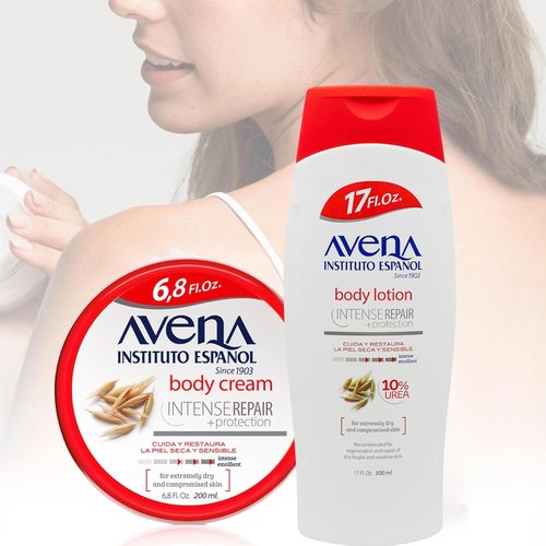 Avena Instituto Espanol Body Lotion - Intense Repair for Sensitive Skin | 17 Fl Oz, 2-Pack Bottles