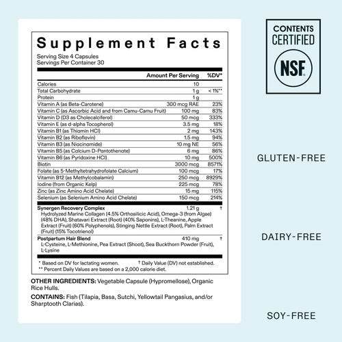 Nutrafol Postpartum Hair Growth Supplements - Clinically Tested for Thickness & Strength | 1 Month Supply, 1.7 Fl Oz