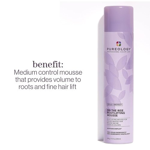 Pureology Style + Protect Root Lifting Mousse - Medium Control & Volume for Flat, Color-Treated Hair | Sulfate-Free & Vegan