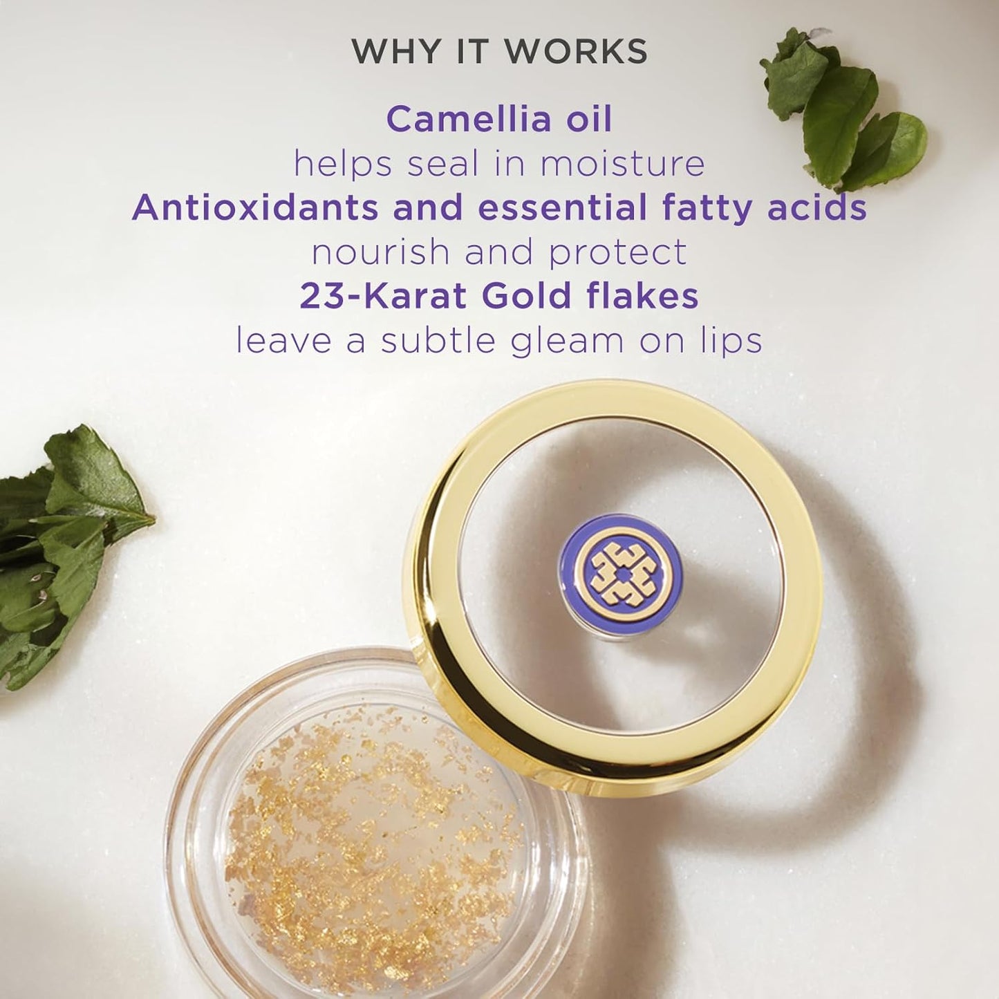 Tatcha Camellia Gold Spun Lip Balm - Nourishing & Hydrating Formula, 6g | 0.21 oz