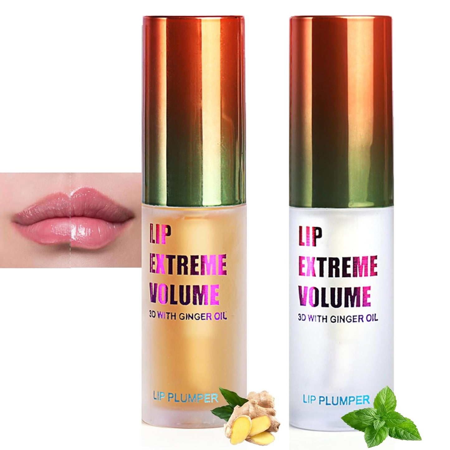 Skiennix Lip Plumper Set - Extreme Plumping Lip Gloss for Thicker, Fuller Lips - Moisturizing Formula