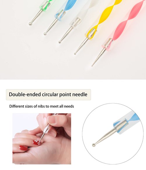 Professional 32PCS Nail Art Brush Set - Premium Nylon Bristle Dotting Pens, Striping Liner Brushes, Detailing Tools & Dust Cleaner for Salon & DIY Manicure