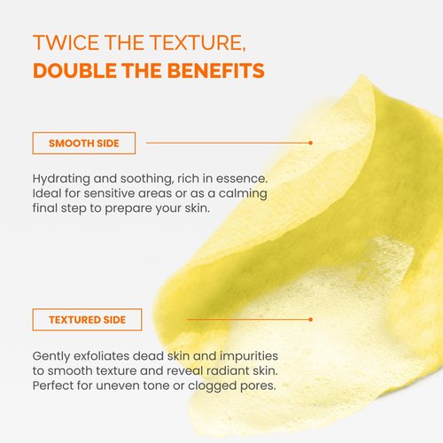 PLANTIFIQUE Kojic Acid & Turmeric Cleansing Pads - 60 Exfoliating Facial Pads for Radiant Skin