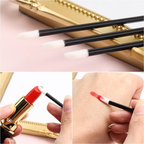 300 Pieces Lip Wands Lip Applicators Disposable Lip Brushes Lipstick Brush Lip Gloss Wands Lint Free Makeup Applicator Brush