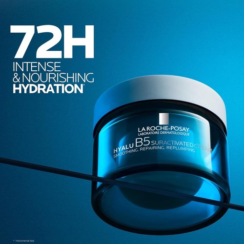 La Roche-Posay Hyalu B5 Anti-Aging Face & Neck Cream - Firming Moisturizer with 3 Types of Hyaluronic Acid, 72hr Hydration, Fragrance-Free, 1.7fl oz