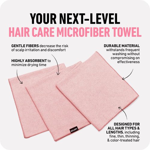 Boldify Quick Dry Microfiber Towel Wrap for Women | Anti-Frizz Plopping Turban - Pink