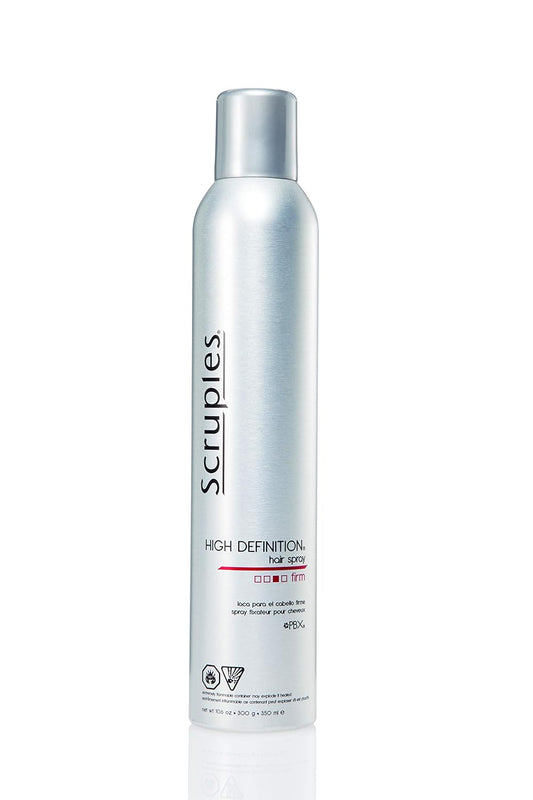 Scruples High Definition Hair Spray - Volumizing Hairspray for Extra Hold & Shine | Humidity Resistant, Non-Sticky (10.6 oz)