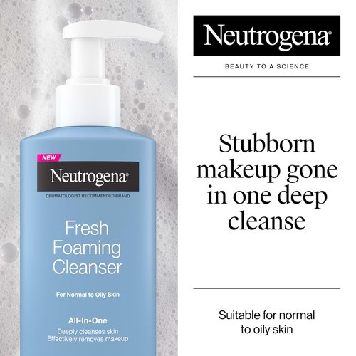 Neutrogena Facial Cleanser - All-In-One Makeup Remover for Normal to Oily Skin | 8.5 fl. oz
