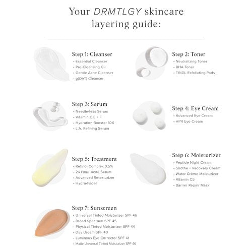 DRMTLGY Essential Facial Cleanser – Gentle Foaming Face Wash with Peptides, Niacinamide & Hyaluronic Acid – Hydrating, Sulfate-Free, All Skin Types, 6.9 fl oz