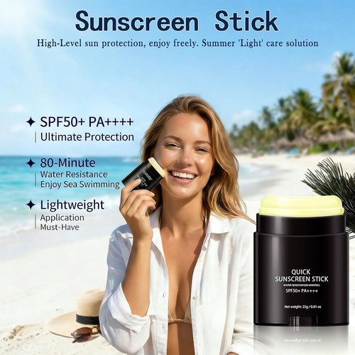 Regine Switzerland Sunscreen Stick - SPF PA50++++ Broad Spectrum, Water-Resistant, Travel Size