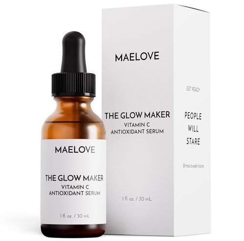 MAELOVE Glow Maker Vitamin C Serum - Award-Winning Brightening & Hydrating Formula, 1.0 fl oz