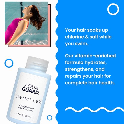 AQUA GUARD SwimPlex Hair Mask - Reverses Damage from Chemicals & Minerals | Paraben-Free | 3.3 oz