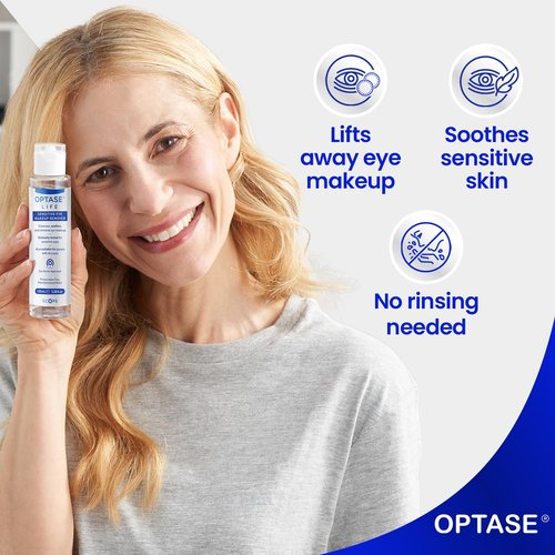 Optase Life Sensitive Eye Makeup Remover - Gentle & Effective Formula for All Skin Types | 100ml