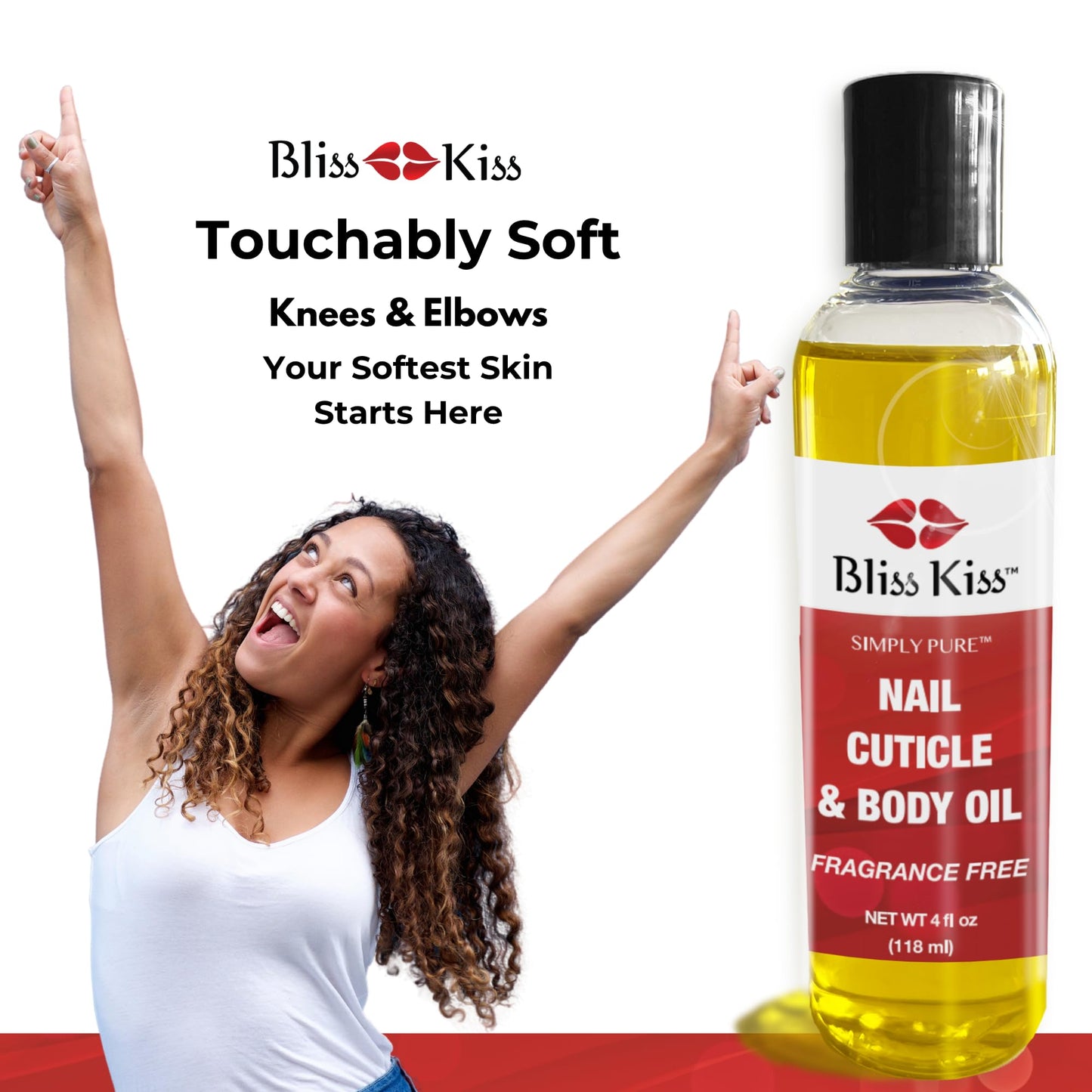 Simply Pure Body Oil Hydrating Nail & Cuticle Oil – 4 oz Fragrance Free – Strengthens Nails, Softens Cuticles, Fast-Absorbing Jojoba & Vitamin E Oil for Dry Skin, Hands, Feet, Elbows, & Body Care