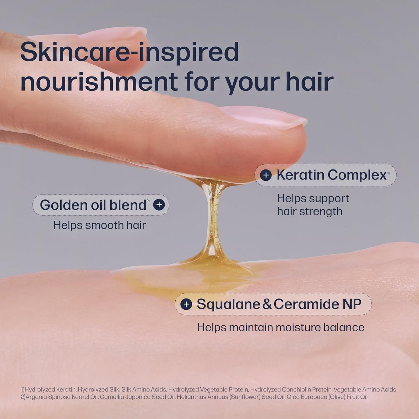 UNOVE Silk Oil Essence Hair Serum - Nourishing Lightweight Oil for Dry, Frizzy Hair | 70ml/2.4fl.oz | Heat Protection & Smoothing