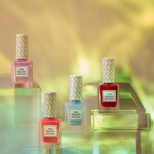 Nail Nourish Nail Enamel Polish - Quick Dry Crimson Hue 35 | Gel Effect & Lustrous Shine, 0.3 oz