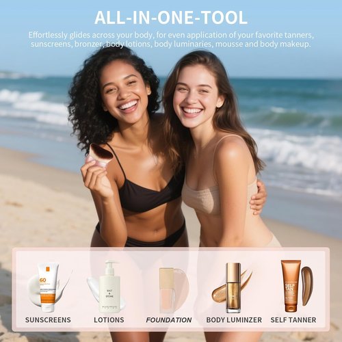 Docolor Self Tanner Brush - Large 75mm Body Makeup Brush for Flawless Tanning & Bronzing | Soft Synthetic Hair
