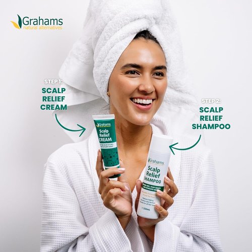 Grahams Natural Scalp Relief Shampoo - Dandruff & Itchy Scalp Treatment with Colloidal Oatmeal | 8.45 fl oz