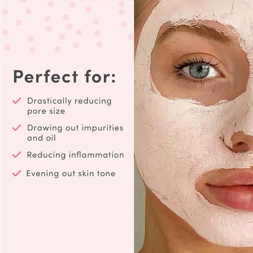 Sand & Sky Clay Mask - Australian Pink Clay Detoxifying Face Mask for Pore Minimizing & Brightening | Brush Included