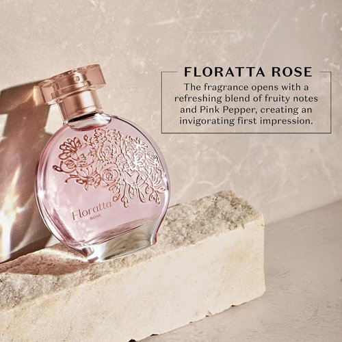 O Boticário Floratta Rose Eau de Toilette - Long-Lasting Floral Perfume for Women | 2.5 Ounce
