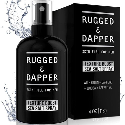 RUGGED & DAPPER Sea Salt Spray for Men - 4 oz Hair Styling Agent, Boosts Volume & Texture, Ocean Fresh Scent