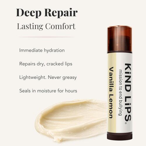 Kind Lips Organic Lip Balm Variety Pack - Moisturizing Beeswax Balm for Dry, Cracked Lips | Gift Set of 3