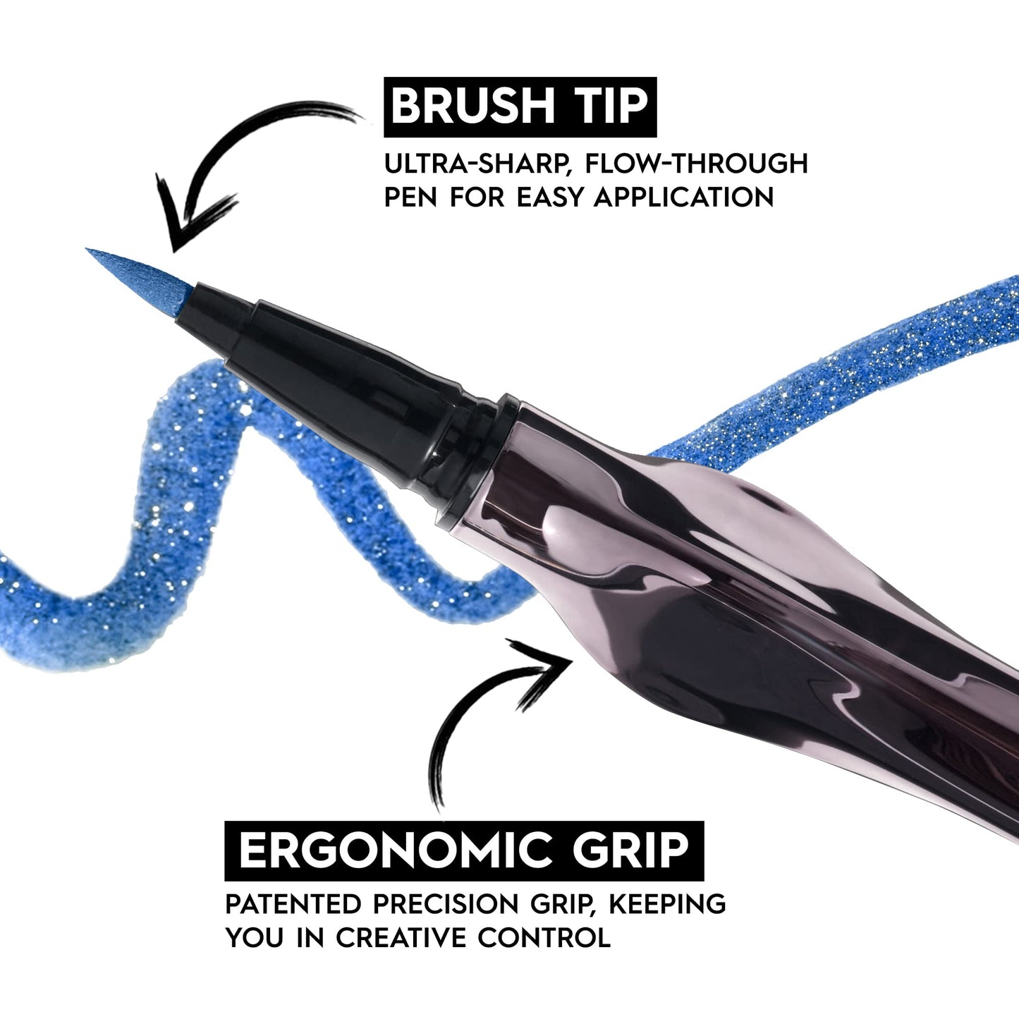 Urban Decay 24/7 Inks Liquid Eyeliner Pen, Water-Resistant, Smudge-Resistant, Fine Tip Graphic Liner, Ergonomic Grip, All Day Wear, Bold Liquid Liner Colors in Matte & Shimmer Finishes - 0.01 fl oz