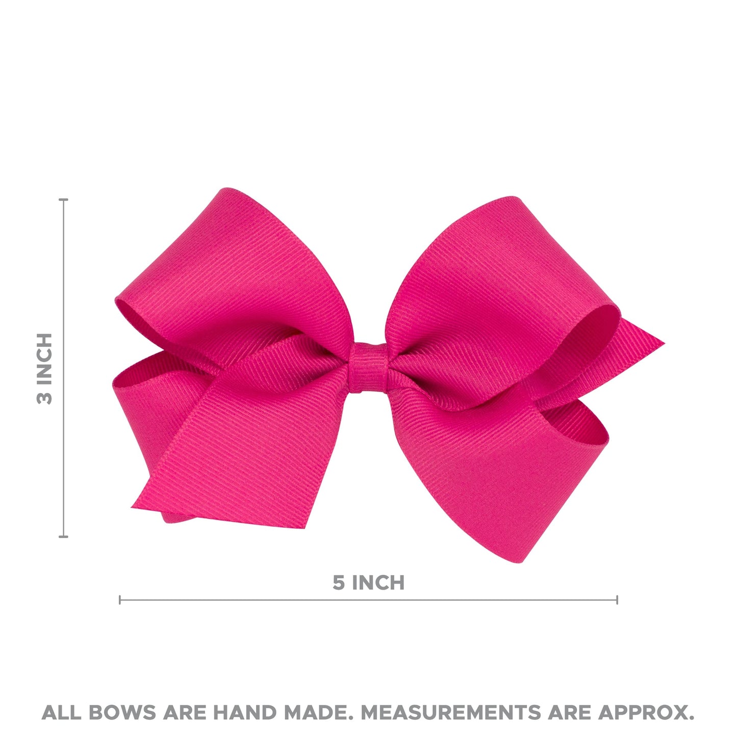 Wee Ones Girls' Grosgrain Pink-themed Christmas Novelty Print Hair Bow, Medium, Pink Present