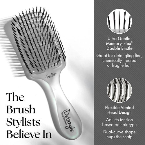 Olivia Garden iDetangle Brush - Versatile Detangler for Wet & Dry Hair | Adjustable Tension for All Hair Types