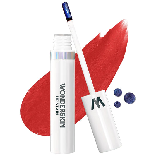 Wonderskin Wonder Blading Lip Stain Masque - Long Lasting, Waterproof Red Tint | Matte Finish