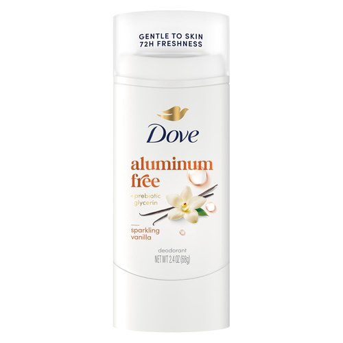 Dove Deodorant Stick - Sparkling Vanilla Scent | 72-Hour Odor Protection, Aluminum-Free, 2.4 oz