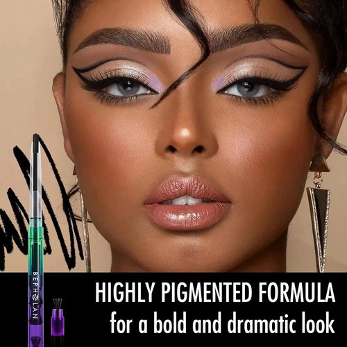 BEPHOLAN Waterproof Gel Eyeliner Pencil - Long-Lasting Smudge-Proof Eye Liner for Women | Black