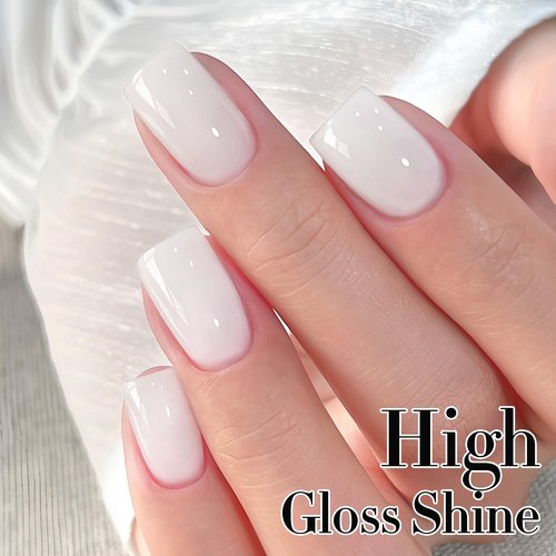 Double Rhythm Gel Nail Polish - Pure Sheer Soak Off Formula for DIY Manicure | Milky White 15ML