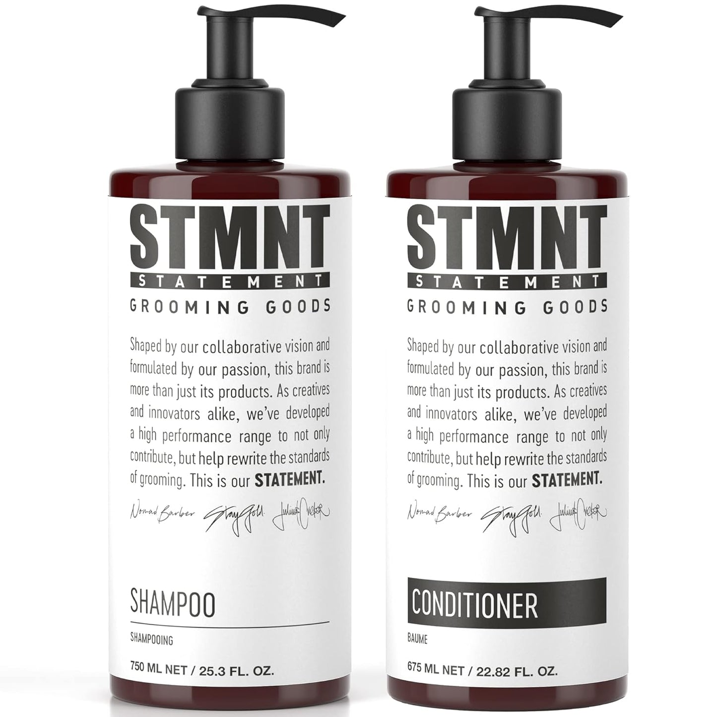 STMNT Grooming Goods Shampoo & Conditioner Set - Nourishing Hair Care Duo for All Hair Types