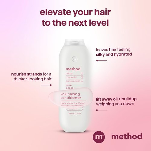 Method Volumizing Conditioner - Pure Peace for Thicker, Fuller Hair | Sulfate-Free, 13.5 oz