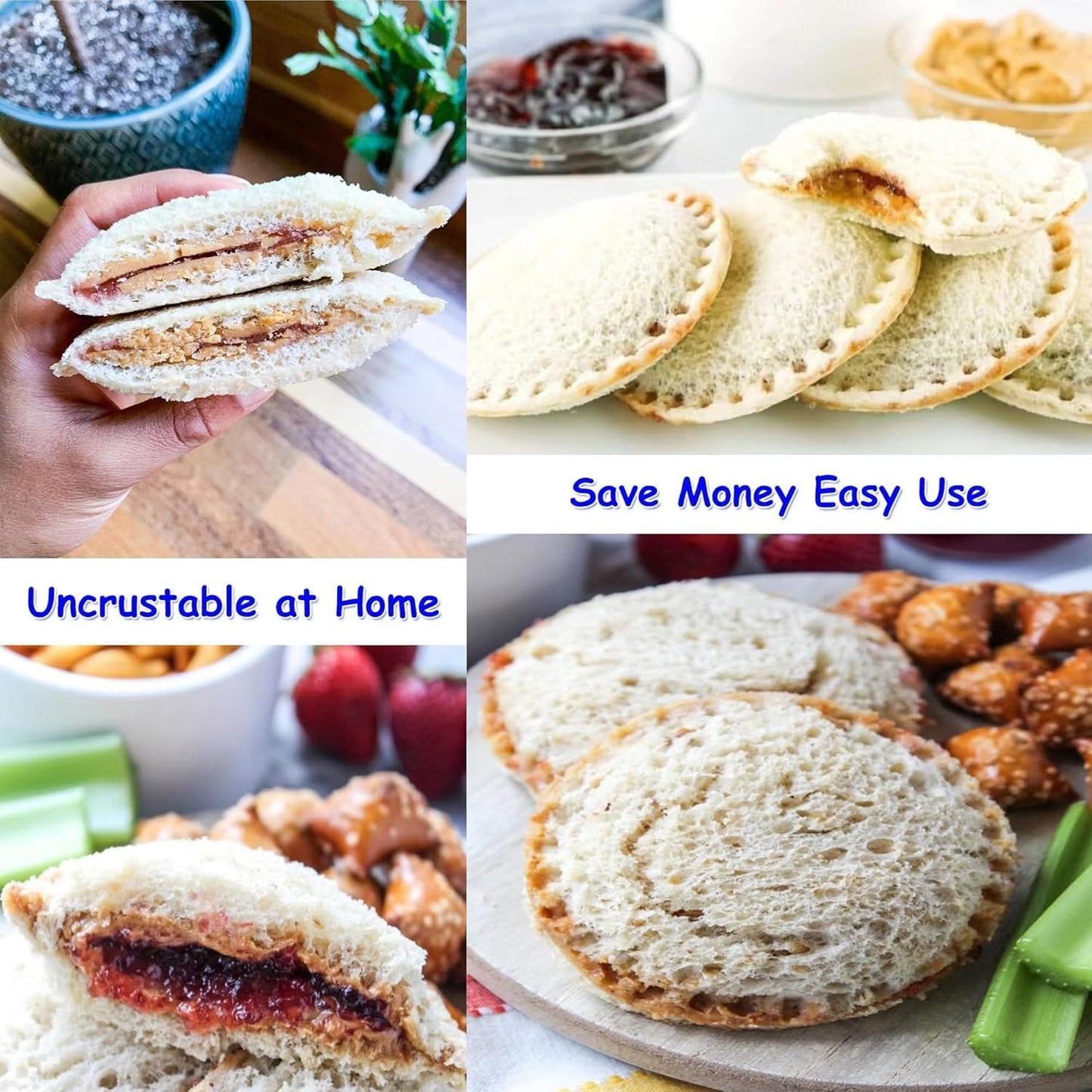 Uncrustable Sandwich Maker - Circle Shape 3.7 Inch Cutter & Sealer for Kids Lunchboxes | Green