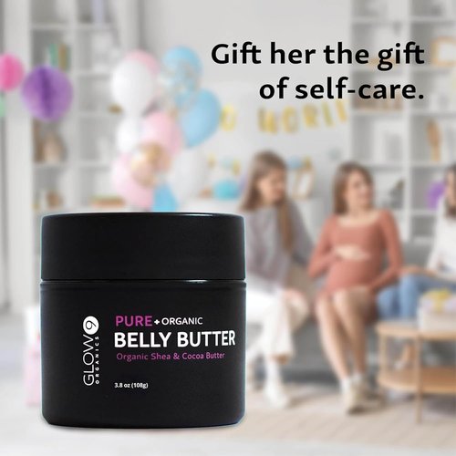 Glow Organics Belly Butter - Nourishing Stretch Mark Cream for Pregnancy | 8 oz