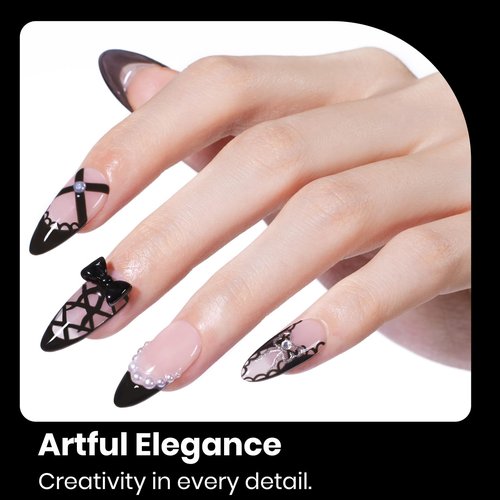 Beetles Black Gel Nail Polish -15ml Audrey Black Gel Polish Soak Off UV LED Needed Nail Art Manicure Salon DIY Design at Home Gifts for Woman