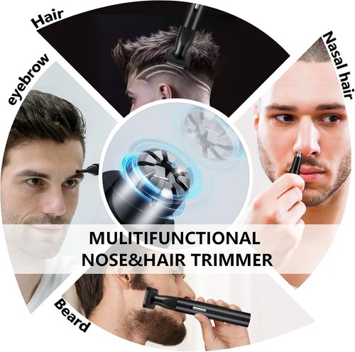 Nose Hair Trimmer for Men Women-2026 All-in-1 Professional Use for Nose Ear Hair Trimmers Clipper Pro-14,000RPM Motor,2 hrs Rechargeable Hair Trimmer Set with Dual Edge Blades N416