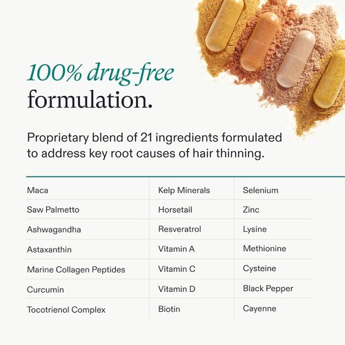 Nutrafol Women's Balance Hair Growth Supplements - Clinically Proven for Thicker Hair | 1 Month Supply Refill Pouch