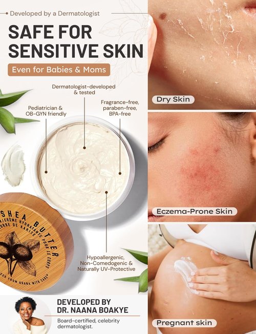 Karité Crème Corps Shea Butter Body Cream - Hydrating Moisturizer for Dry Skin | Dermatologist-Approved & Cruelty-Free