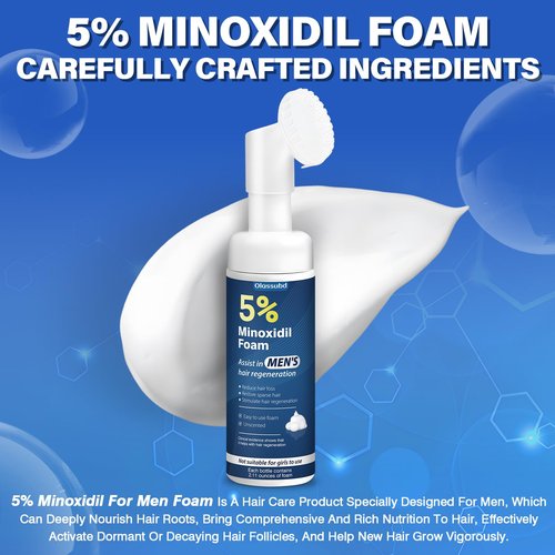 Minoxidil 5% Foam for Men Hair Growth Foam Suitable