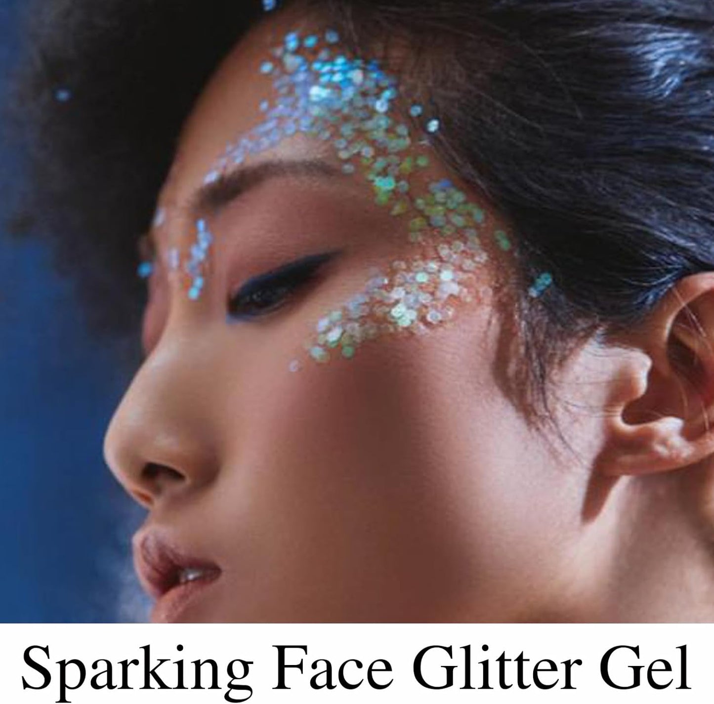 Skiennix White Face Glitter Gel - Sparkling Mermaid Body Glitter for Festivals & Halloween | 50ML