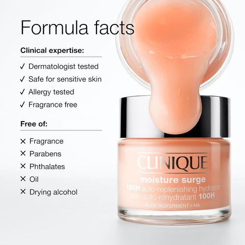 Clinique Moisture Surge 100H Hydrator - Oil-Free Face Moisturizer with Hyaluronic Acid & Vitamins C + E | For All Skin Types