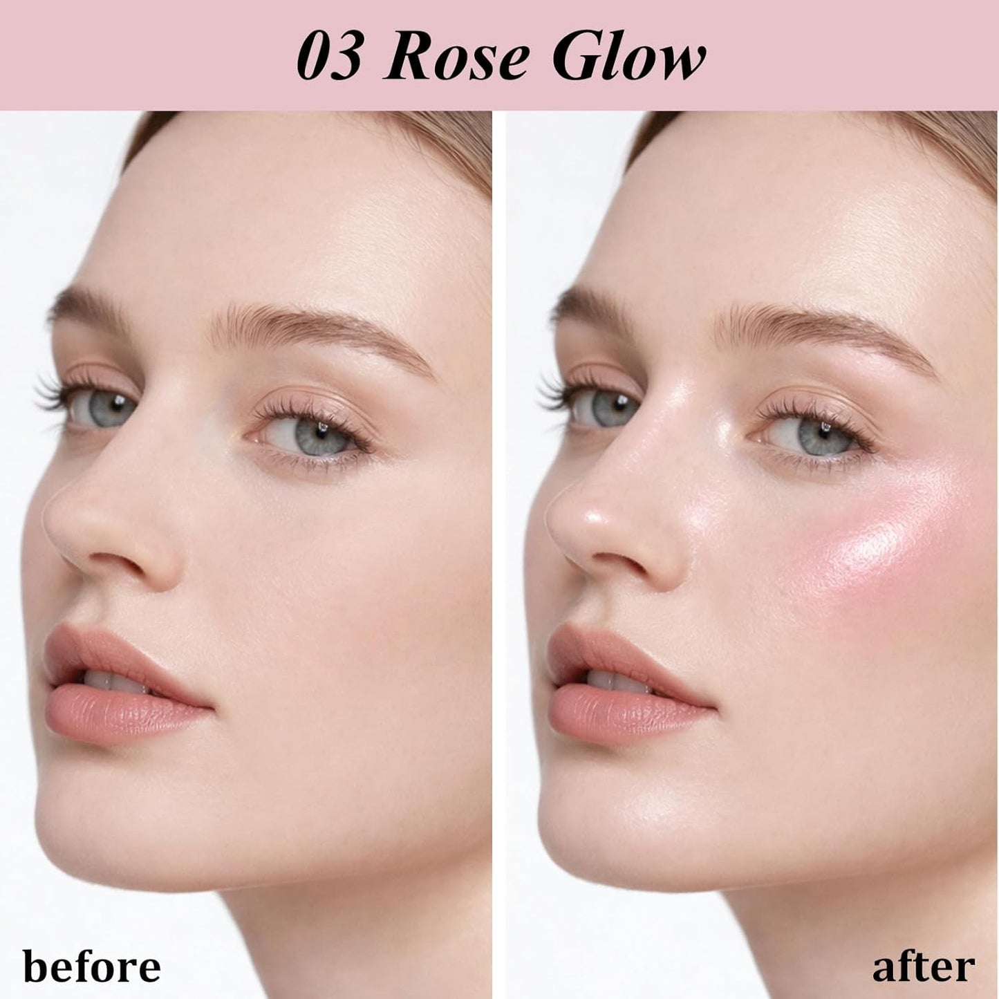 UCANBE Sparkle Bomb Highlighter - Weightless & Buildable Illuminator Palette for Face & Body | 03 Rose Glow