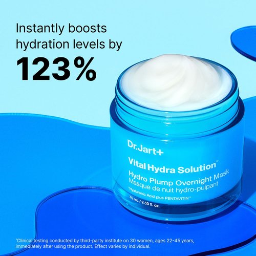 Dr.Jart+ Vital Hydra Solution Face Mask - Hydro Plump with Hyaluronic Acid for Glass Skin | 2.53 Fl Oz