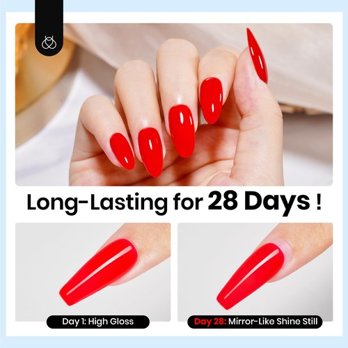 Beetles Top Coat Gel Nail Polish Set – 2Pcs 15ml No Wipe Gel Top Coat, Long-Lasting High Gloss Finish, Clear Nail Polish Soak Off UV/LED Nail for DIY & Professional Manicure